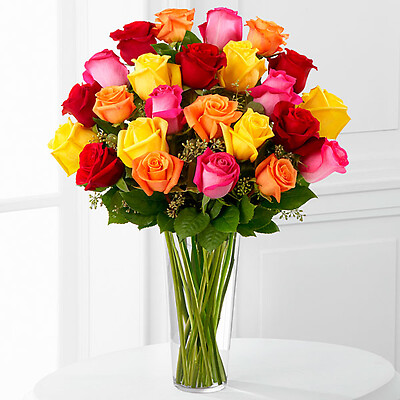 The Bright Spark Rose Bouquet