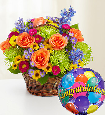 Beautiful Basket to Say Congratulations