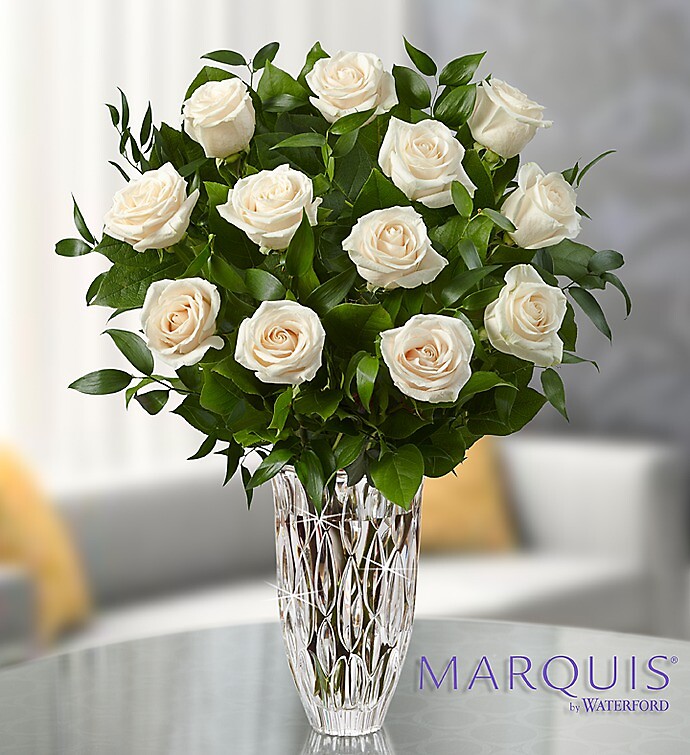 Marquis by Waterford&amp;reg; Premium White Roses