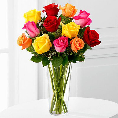 The Bright Spark Rose Bouquet