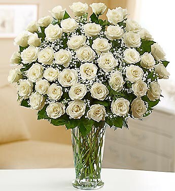 Ultimate Elegance Premium Long Stem White Roses