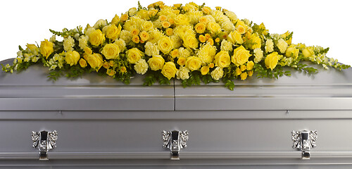 Golden Garden Casket Spray