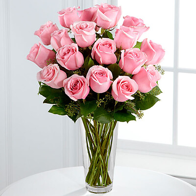 The Long Stem Pink Rose Bouquet