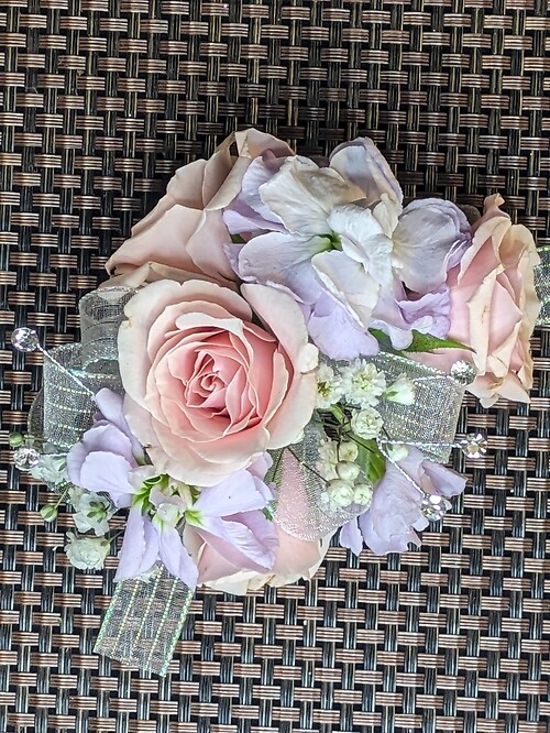 Pink and Lavender Corsage
