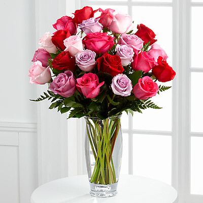 The Captivating Color Rose Bouquet by Vera Wang